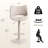 Guzzi Swivel Adjustable Height Bar Stool Modern Counter Stool Faux Leather Barstools With Metal Frame-114210756