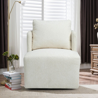 Upholstered Swivel Barrel Chair