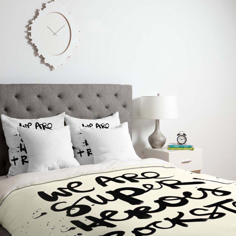 Housse de couette Superheroes, Housse de couette double et 2 taies décoratives s, Poids léger
