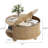 31.5" Modern Round Coffee Table With Storage-1710853468