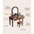 American Style Solid Wood Vanity Table for Home Bedroom