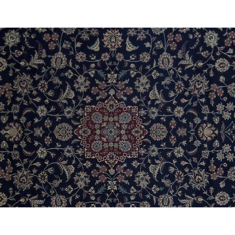 Tapis noir de haute qualité noué à la main