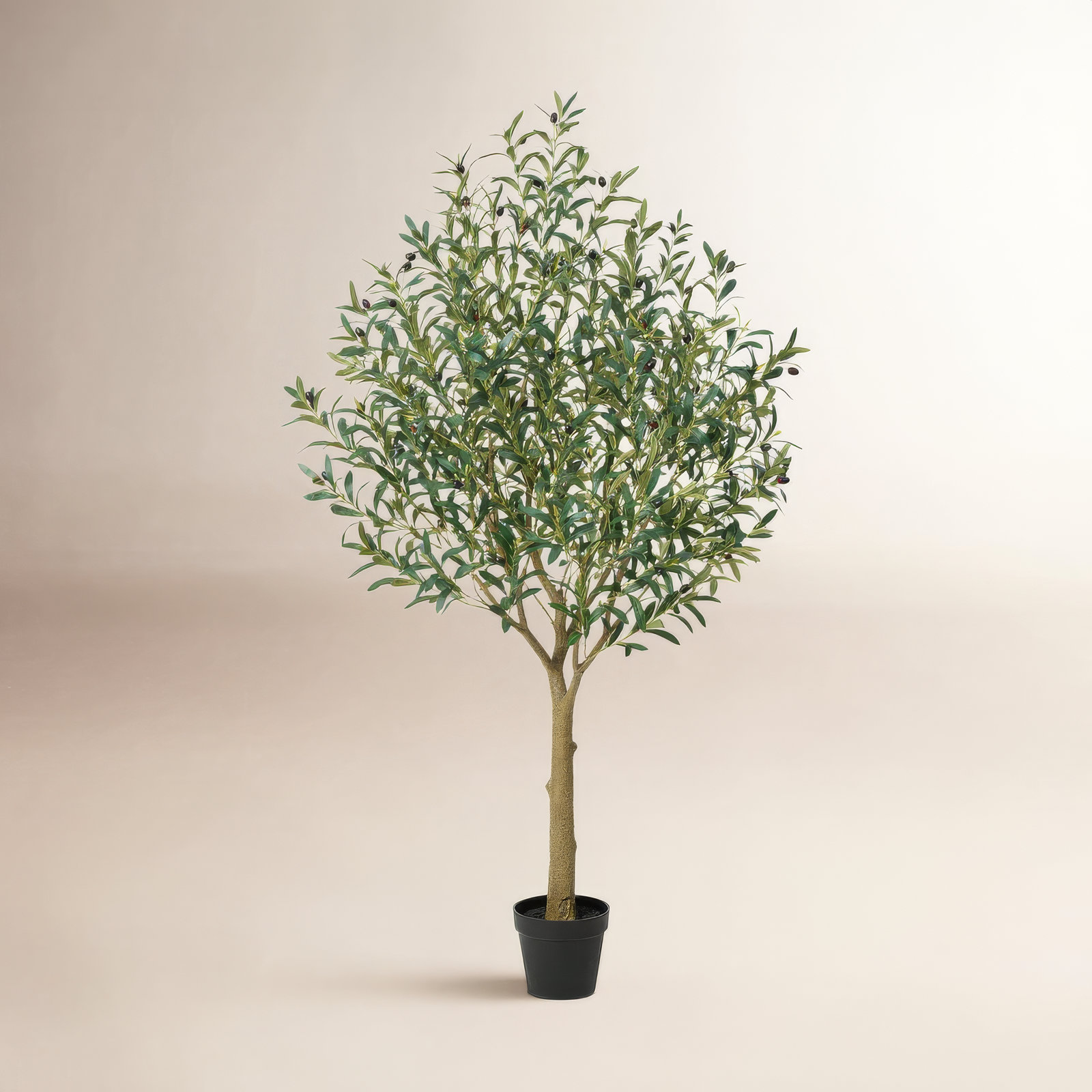 George Artificial Olive Tree in Pot, UV Protected Faux Olive Tree for Indoor Outdoor Home Decor, 72" H x 24" W x 24" D