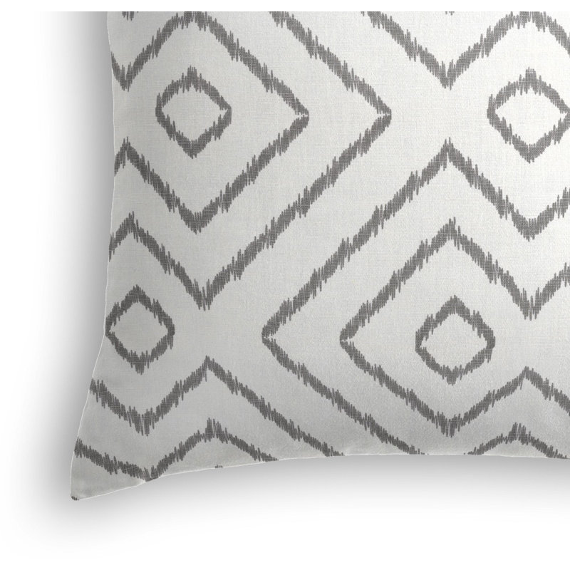 Optrix Square Pillow Cover & Insert, 22" x 22", Gray/White