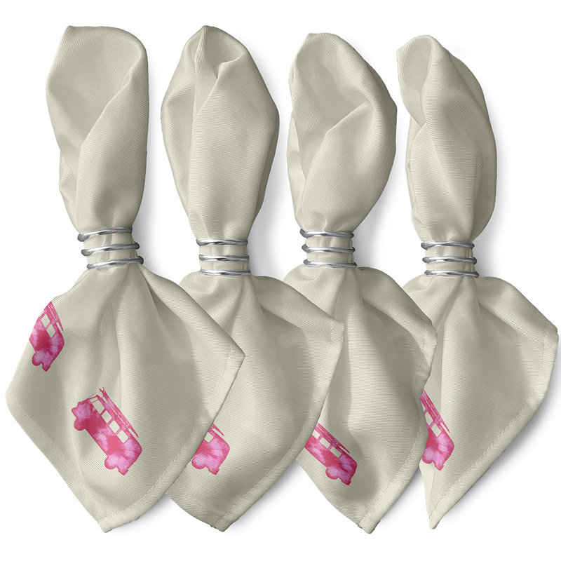 Leviner Polyester Square Napkin, Pink