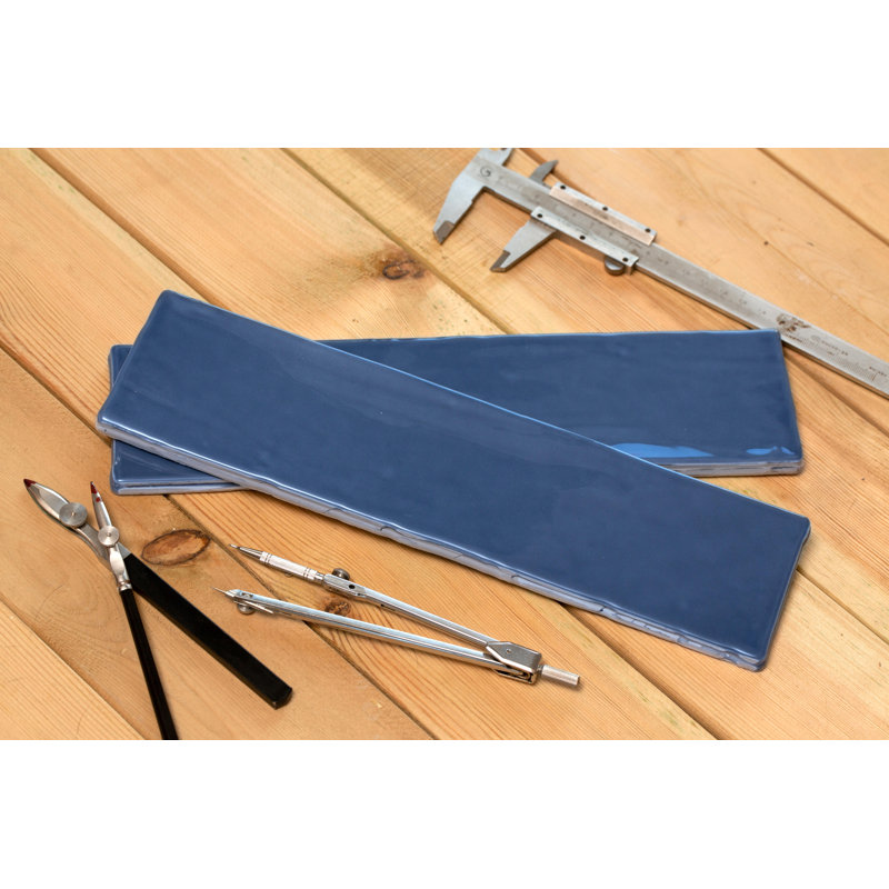 3" x 12" Ceramic Subway Tile, Navy