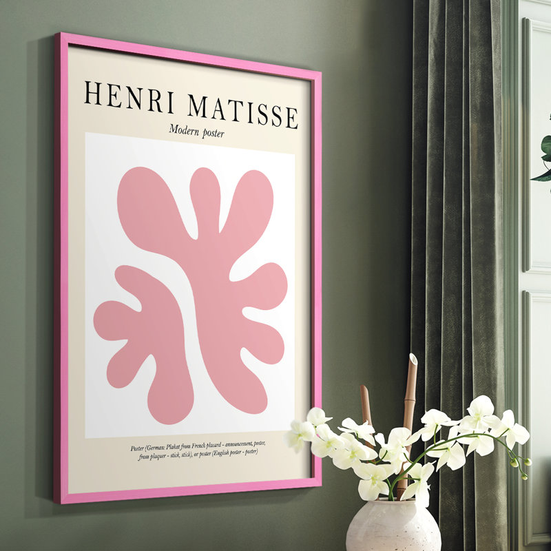 Matisse Lxxxi, reproduction encadrée - bois massif, Noir, H 28 po x l 22 po