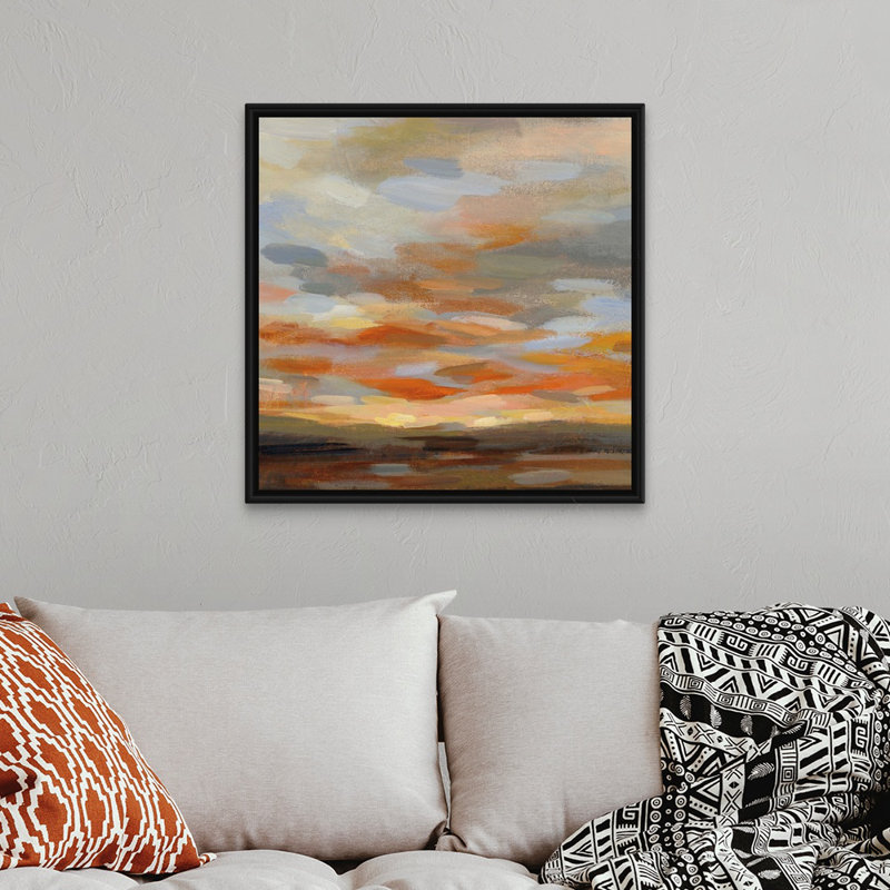 High Desert Sky II - reproduction d'art, H 32 po x l 32 po, Reproduction avec cadre flottant, Noir
