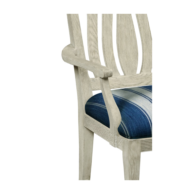 William Yeoward 19.25'' H Cotton Upholstered Oak Armchair
