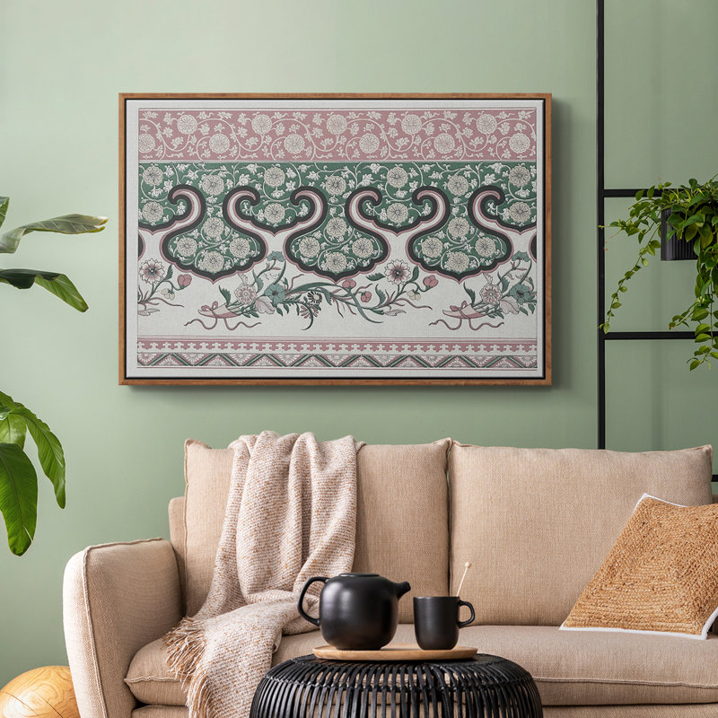Abstrait rétro - XXIX, Toile encadrée noyer flottant, H 17 po x l 25 po x P 2 po