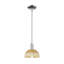 Cidalino - Mini-luminaire suspendu 1 lumière avec abat-jour tressé - Abat-jour-276928191-276928163