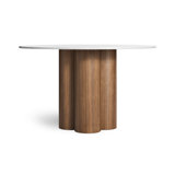4 Quarter Round Marble Dining Table