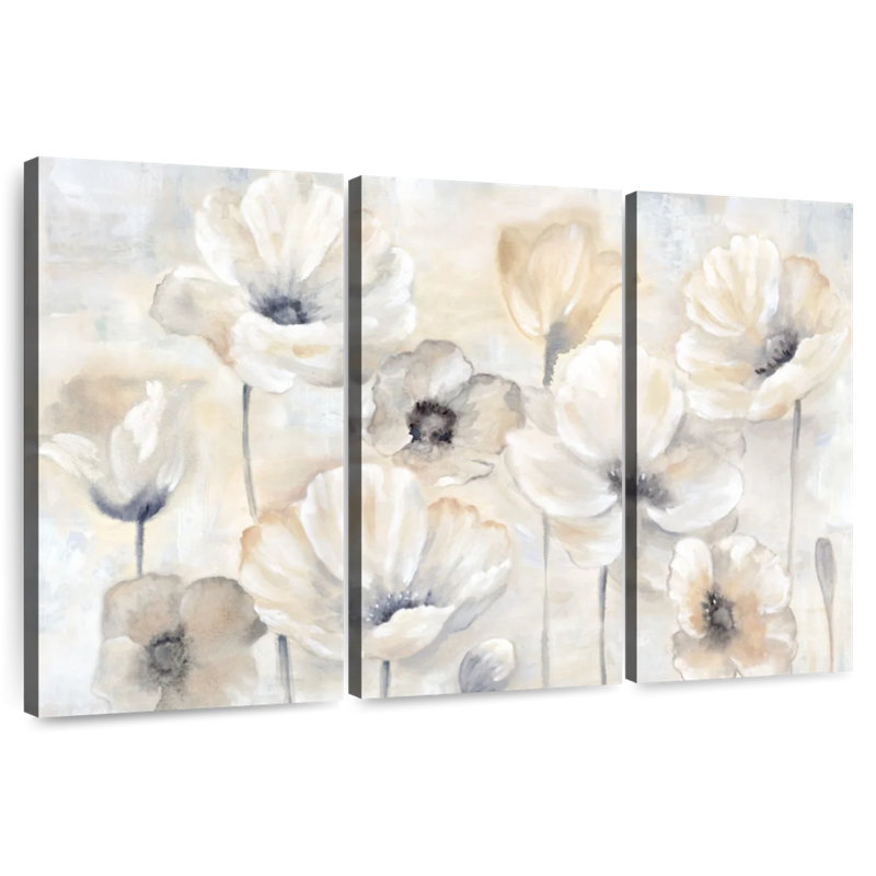 Harnek Gray Poppy Garden Landscape, 36" H x 57" W