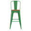 Tabouret à hauteur de comptoir toutes saisons avec siège en résine polyester Brinya-1772882663-1772882687