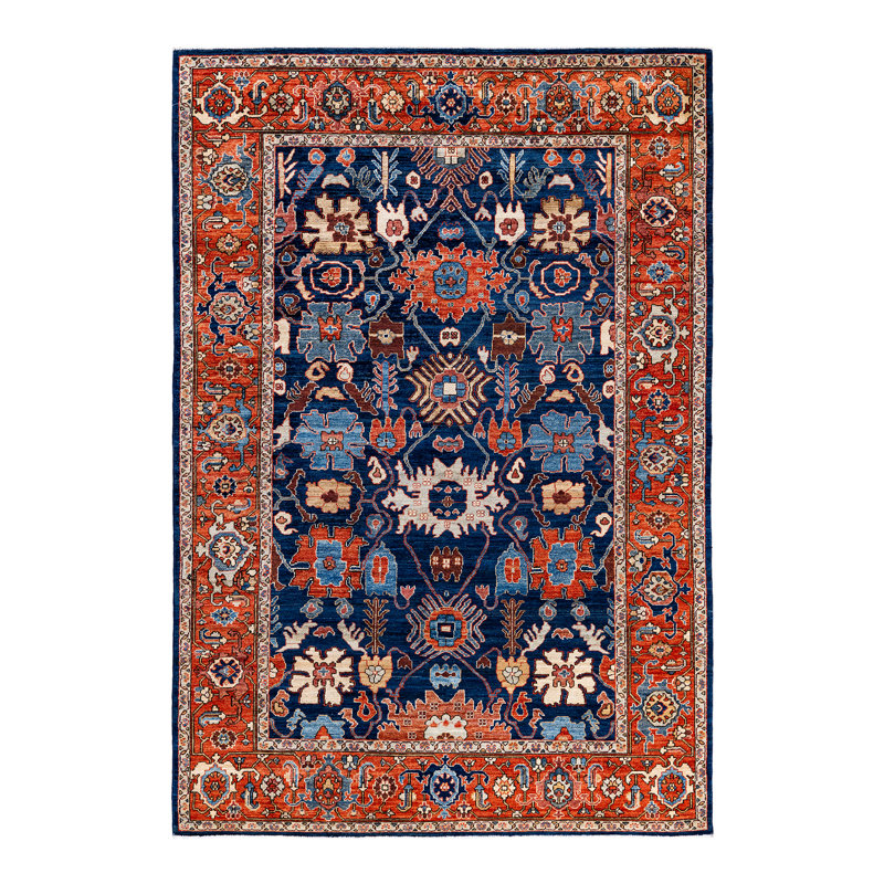 Serapi One-of-a-Kind Rectangle 6'1" X 9' Hand Knotted Area Rug