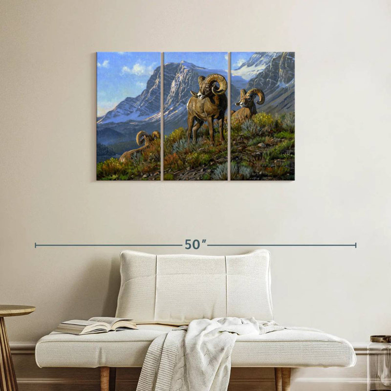 Rams, 24" H x 38" W