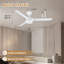 Ventilateur de plafond intelligent à 3 pales intérieur / extérieur avec lumière DEL, télécommande et contrôle WiFi / Alexa, moteur à courant continu silencieux, à intensité variable, pales réversibles-112578524-112578525