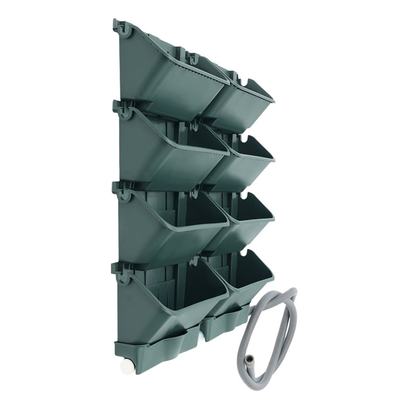 8-Tier Vertical Wall Planter with Automatic Drip System