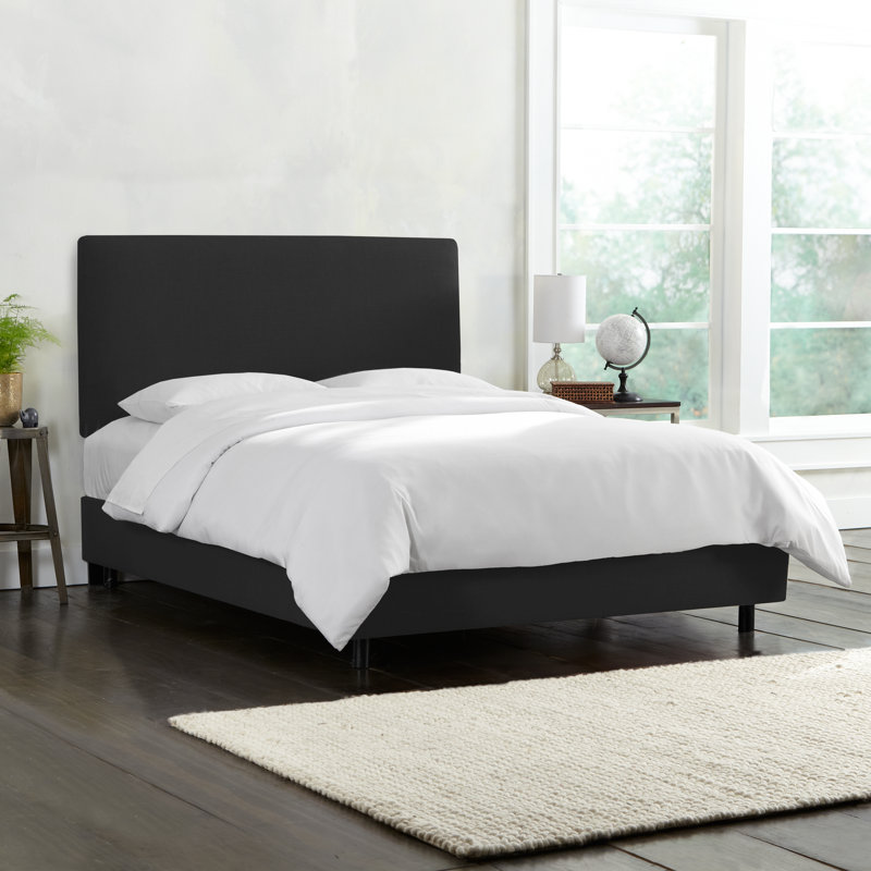 Eisley Upholstered Platform Bed, California King, Zuma Laurel Textured Linen