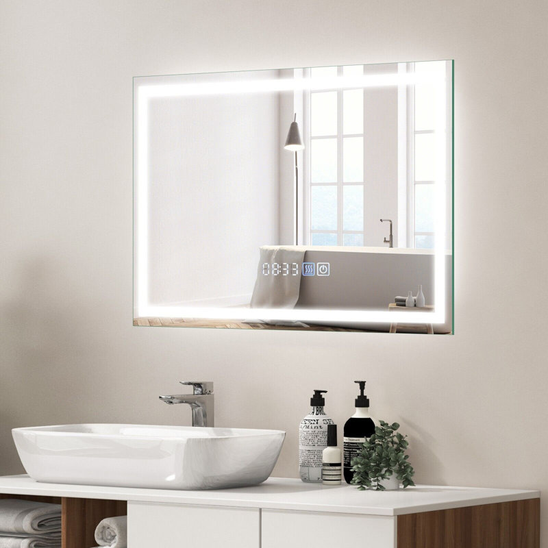 Rectangle Wall Makeup / Shaving Mirror, 50 cm H x 75 cm W