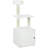 White Cat Tree with Litter Box Enclosure