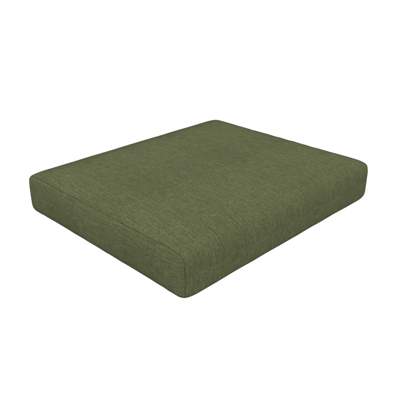 Sunbrella® Outdoor 3.5'' Ottoman Seat Cushion, Sunbrella Canvas Fern