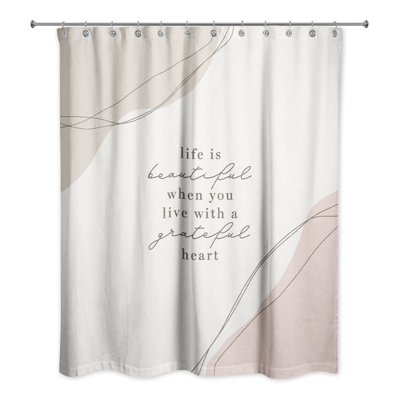 Grateful Heart Boho Shower Curtain