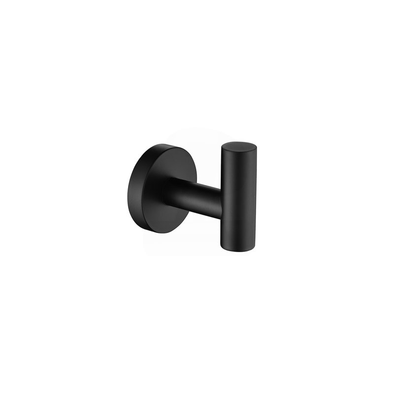 3-Pieces Bathroom Hardware Accessories Set - Towel Bar, Toilet Paper Holder, Robe Towel Hooks, Matte Black
