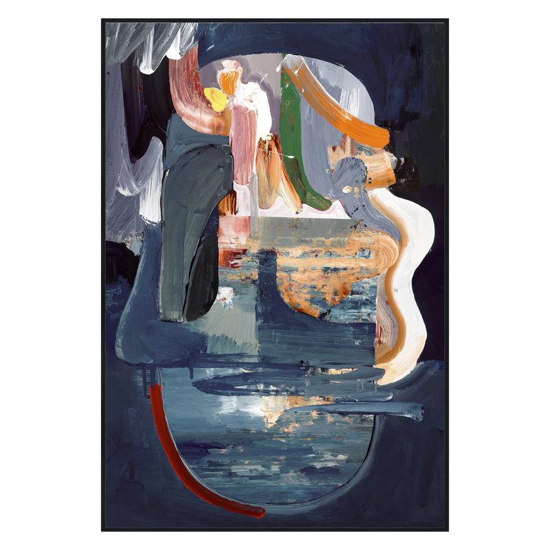«Underc actuelle 2» par PC Ngo - reproduction de cadre flottant sur toile, Cadre noir, H 59 po x l 40 po x P 2,25 po