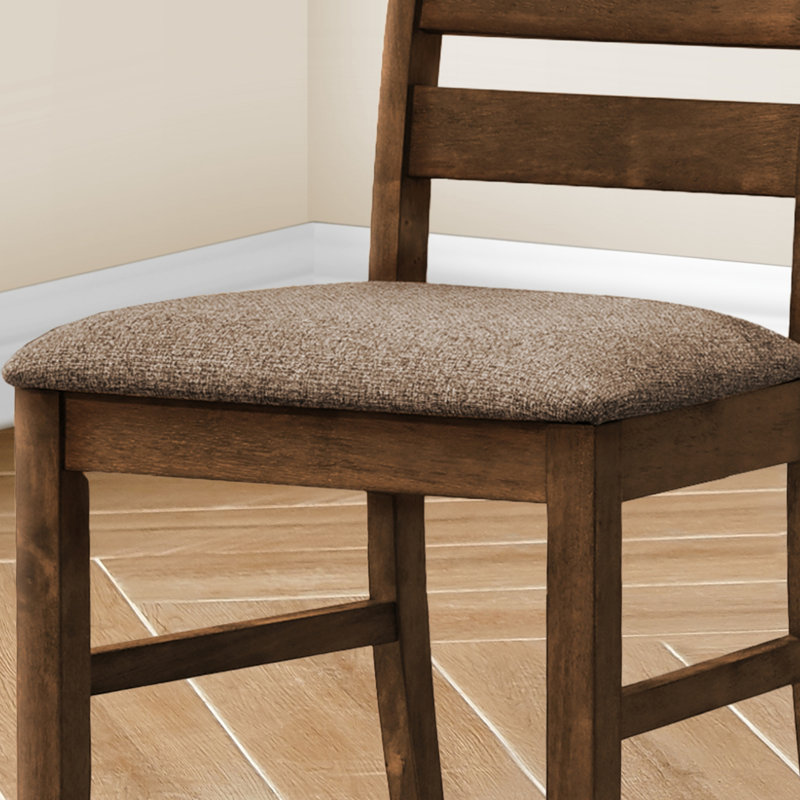 Élégantes chaises de salle à manger rembourrées transitionnelles, ensemble de 2, avec coussins en mousse confortables et fabrication en bois robuste