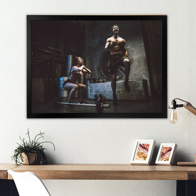 Art corporel - Entraînement d'aérobie et de musculation, art mural_106255, H 12 po x l 20 po x P 1 po