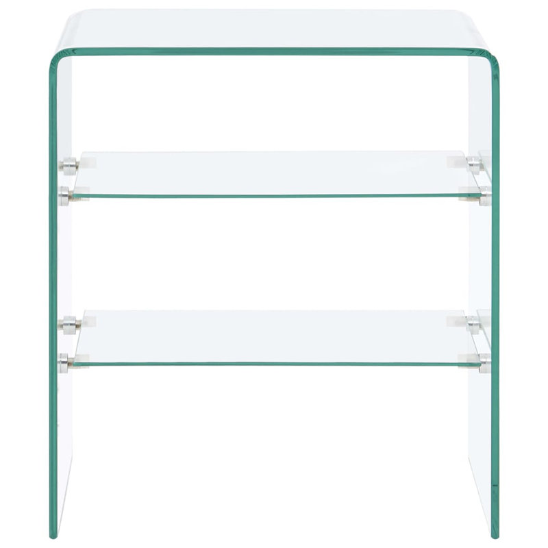Dysart Glass Top Sled End Table