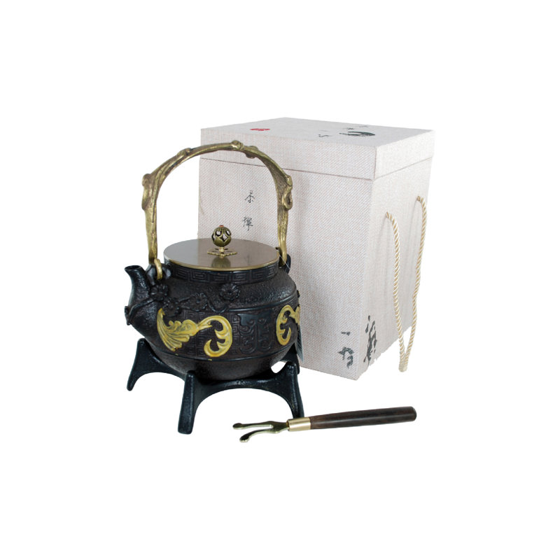 Buckingham Cast Iron Japanese Teapot Star Trivet & Lid Lifter Gift Box