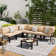 6 - Person Modular Patio Conversation Sets with Cushions