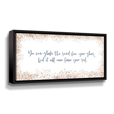 Shake The Sand - reproduction sur toile avec cadre flottant