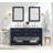 Brooks 61'' Double Bathroom Vanity with Engineered Marble Top-92518489-92518490