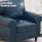 39.4" Wide Rolled Accent Chair Faux Leather Armchair-1275439938