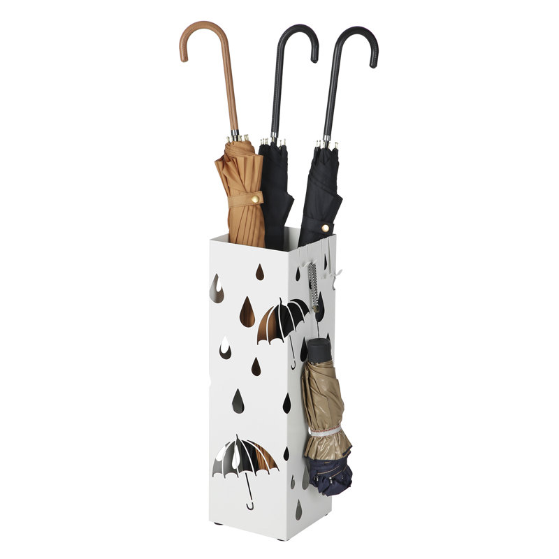 Metal Freestanding Umbrella Stand, White