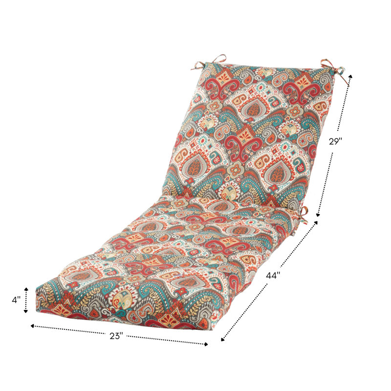 Outdoor Chaise Lounge Chair Cushion, Asbury Park