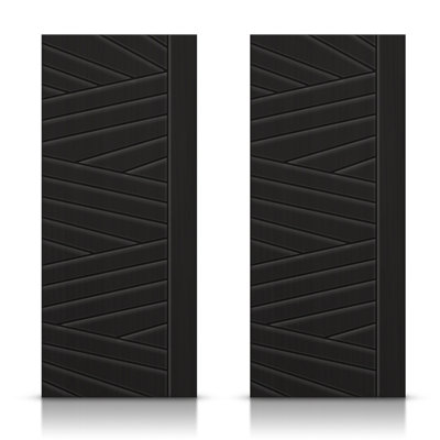 Hollow Paneled Painted without Installation Hardware Kit Sliding Closet Doors