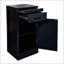 Bar à vin noir modulaire 24 bouteilles en noyer noir, pour les amateurs de vin et de décoration intérieure moderne.