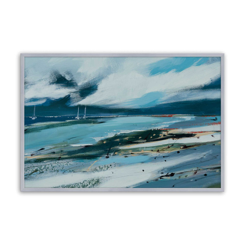Imprimé Call of the Ocean, H 13,25 po x l 17,25 po, Chrome poli