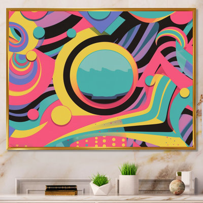 «Groopy Curves and Shapes II», art mural abstrait sur toile
