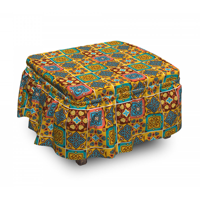 Housse pour repose-pieds mosaïque mosaïque azulejo
