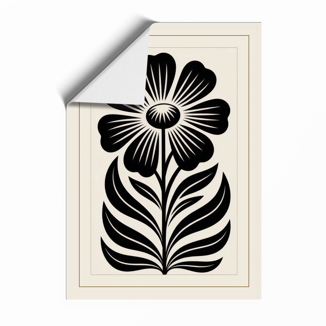 Stylized Flower Botanical - Framed Print