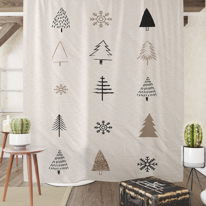 Boehmer Shower Curtain, 70" H x 71" W