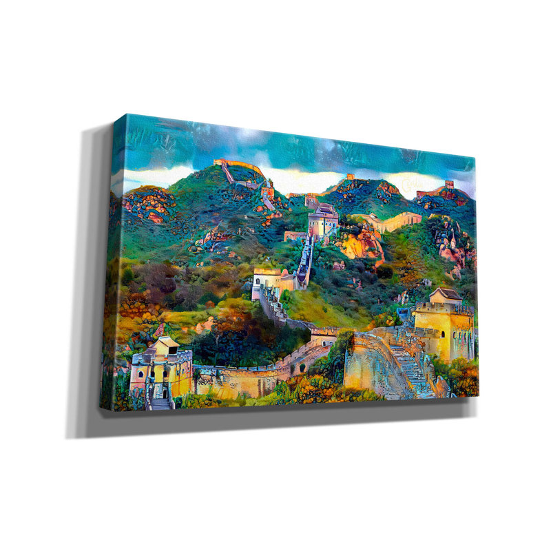  «Grande muraille de Chine 2023» par Pedro Gavidia, art mural sur toile, 40 po x 26 po, H 26 po x l 40 po