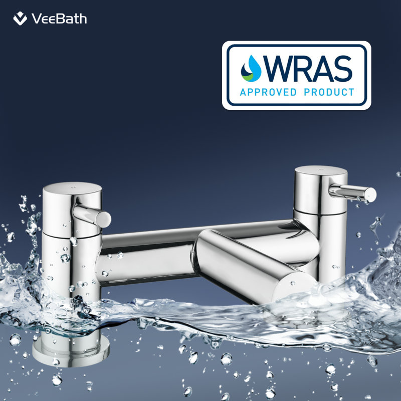 VeeBath Dixon Round Bath Filler Mixer Tap, Chrome