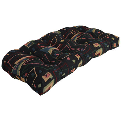 42-Inch By 19-Inch Rounded Back Tapestry Loveseat Cushion