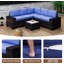 6-Piece PE Rattan Wicker Patio Furniture Set With Sectional Sofa, Coffee Table, And Thickened Cushions-1172870132-1172870133